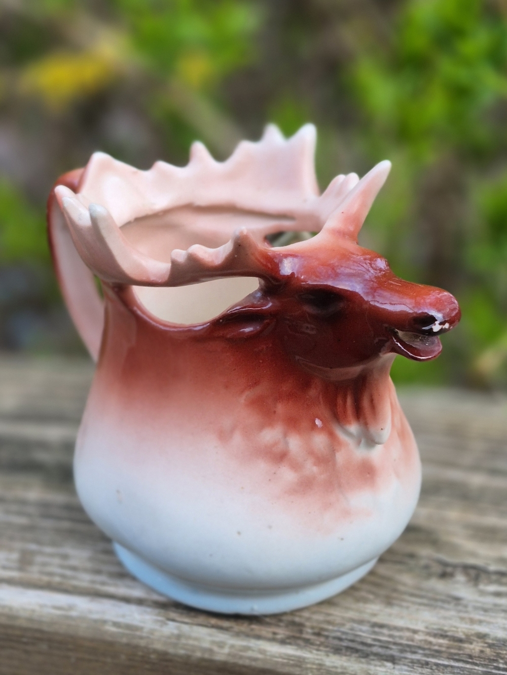Vintage Moose Head Ceramic Creamer